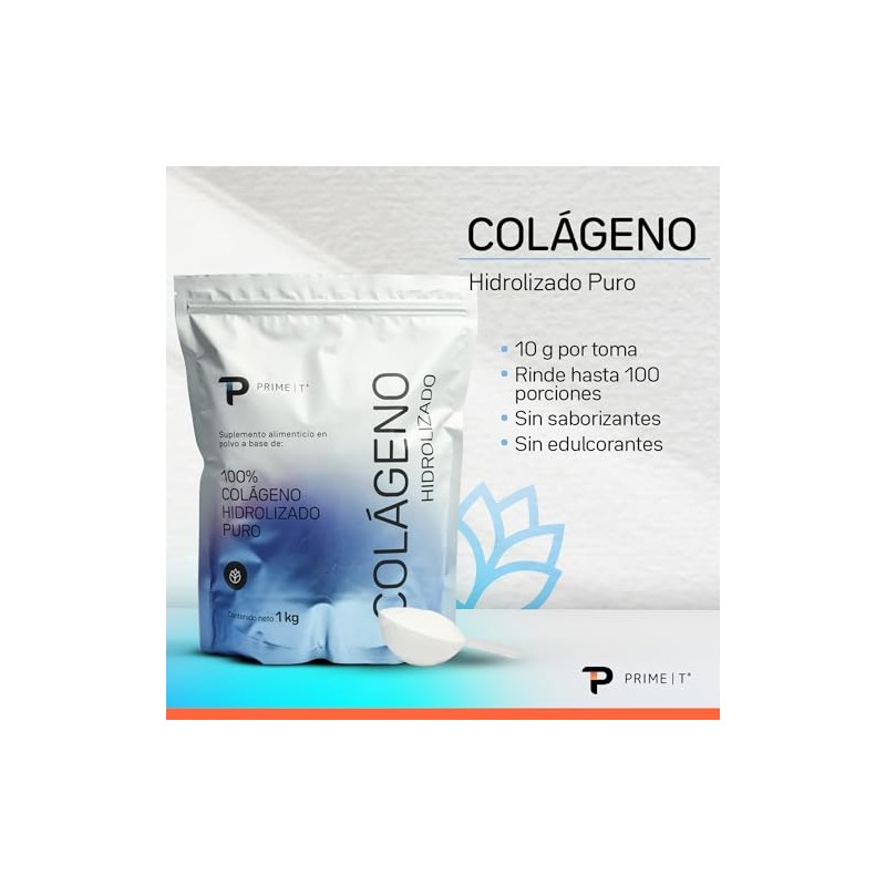 Primetech Nutrition Péptidos Colágeno Hidrolizado En Polvo Puro 1 Kg
