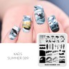 KADS Nail Art Stamping Plate Template Warm Color Summer Series