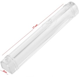 SUPER STAM MEZUZAH CASE Holder Plastic Semiround Silver shin self Stick Waterproof Rubber Cork Lot of 50 (Clear, 15)