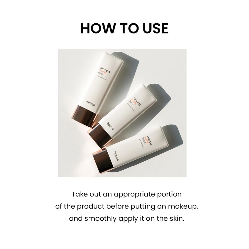 HEIMISH Artless Glow Base 1.35fl.oz/40ml, Multipurpose Makeup Base, Primer, Highlighter,