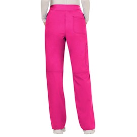 Cherokee Workwear Revolution Pull-On Tall Scrub Pants for Women, Soft Stretch, WW110T, M Tall, Electric Pink