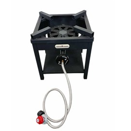 Unbranded 16.5" High Pressure Square Propane Stove Burner 100,000 BTU Gas Regulator Camper