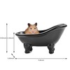 1piece 5.6" Black Ceramic Mini Bathtub Soap Dish Small Planter