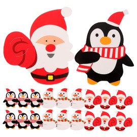 Ciieeo 150pcs Christmas Decoration Card Christmas Lollipop Holder Candy Lollipop Packaging Card Candy Decoration Candy Packing Cards Lollipop Decor Christmas Stocking Stuffers Paper