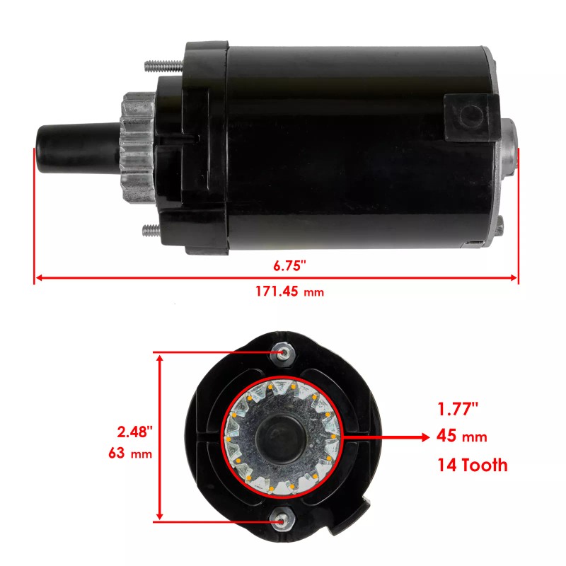 Kohler Starter for Kohler 20-098-05S 20-098-06 20-098-06S 20-09808
