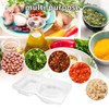12 Sets Double Compartment Condiment Condiment Container with Lid for
