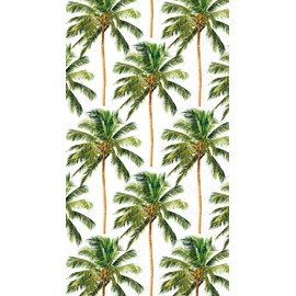IHR Ideal Home Range Dinner Napkins Disposable 3-Ply Paper Hand Towels, 8.5" x 4.5", Palm Trees Pattern, 16-Count