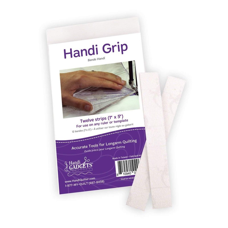 Handi Grip Adhesive Strips: 12 Clear 1-Inch x 5-Inch Strips