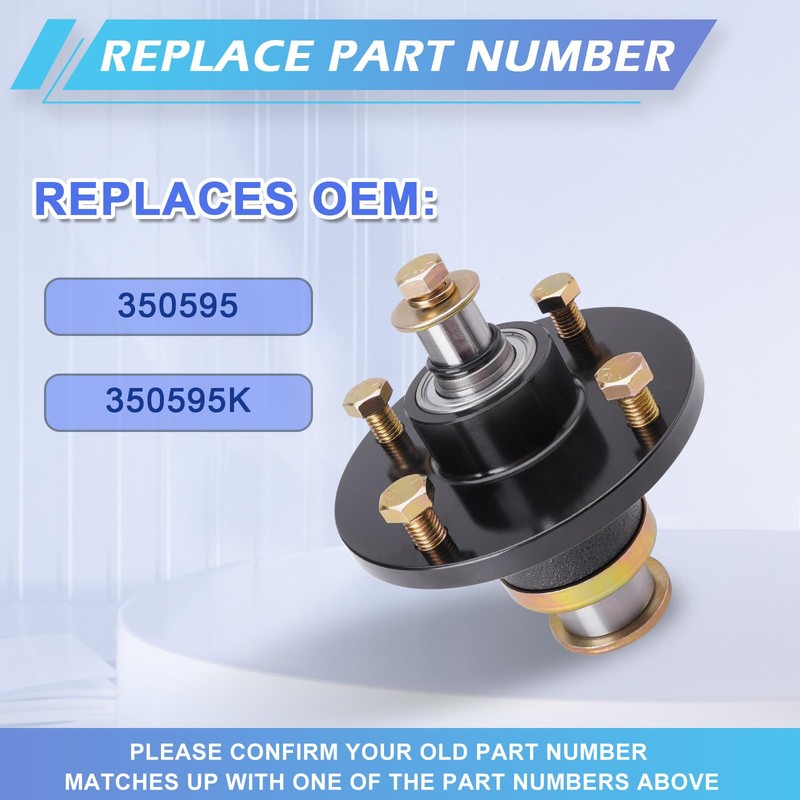 JXJKCZ Mower Spindle Assembly Replaces Hustler 350595 Compatible with Super