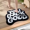 YOOCHUENG Bath Mat, Fun Bath Mat, Non-Slip, Washable, Creativity, Funny