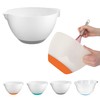HOMESHOPA Plastic Mixing Bowl, Non-Slip Rubber Base & Easy Pouring
