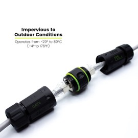 trueCABLE Cat6 Waterproof Inline Coupler, Shielded (STP), IP68 Rated, PoE++ (4PPoE), ANSI/TIA 568-2.D Cat6 Channel Compliant, Female to Female RJ45 Couplers, 2 Pack