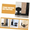 Gatuida 1set Adjustable Black Metal Barn Door Floor Guide Stopper