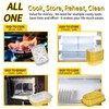 40 Pack 1.5 LB 7.2"×5"×1.8" Aluminum Pans with Lids Heavy