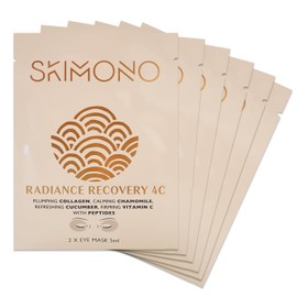 SKIMONO Radiance Recovery Eye Mask 5ml x6 - Multipack Eyemask Eye Patches for Face Care, Brightens, Moisturises, and Softens Fine Lines