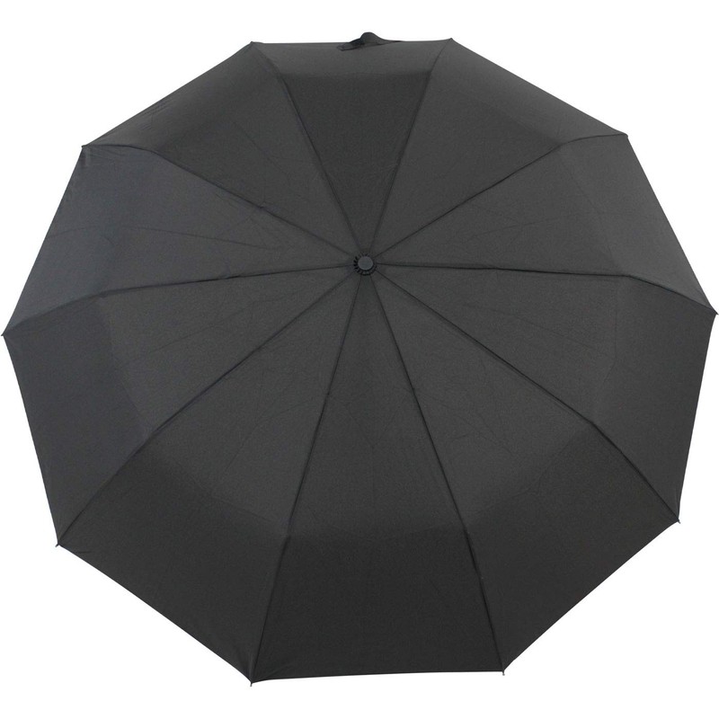 iX-brella Men's Pocket Umbrella Open-Close Automatic Round Hook Handle, Carbon