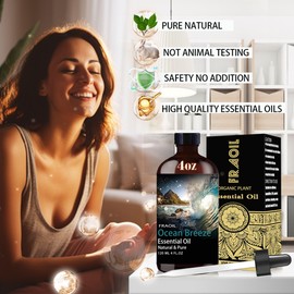 Ocean Breeze Essential Oil, Ocean Breeze Oil 4 Fl Oz 120ML for Diffuser Humidifier Yoga Cleaning DIY Candle Soap Making Perfume Gift for Women Fragrance Oils