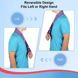 supregear Arm Sling, Adjustable Collar and Cuff, Sling Immobilizer, Lightweight, Simple Arm Sling, Breathable Shoulder Support for Men and Women, One Size Fits All, Purple
