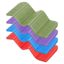 YELARXI Folding Foam Mat, 14 x 10" Mini Portable Lightweight Mini Waterproof Folding Mat Fit for Backpacking Hiking Camping Kneeling - (4Pack, Blue, Red, Green, Purple)