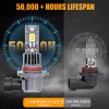AUIMSOCO 10000K 4X LED Headlights High Low Light Bulbs For