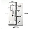 Kenrui Kinmono Spring Hinge Door Butt Hinge Stainless Steel (4