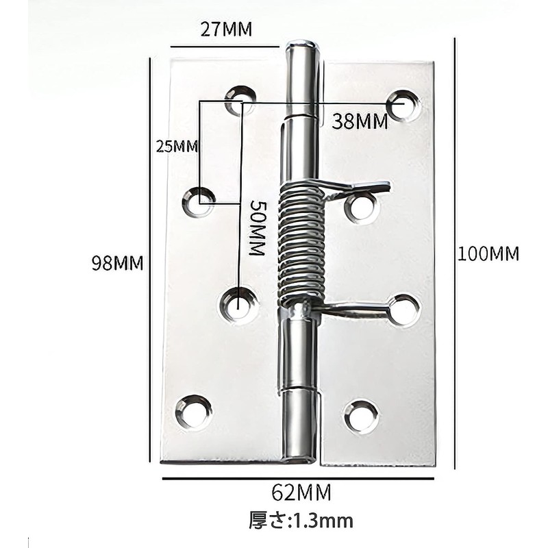 Kenrui Kinmono Spring Hinge Door Butt Hinge Stainless Steel (4