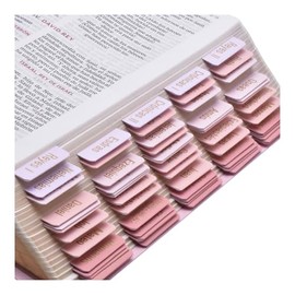 Saggezza, Separadores para Biblia en Español, 80 Pestañas para la Biblia, Etiquetas de Biblia Rosa Laminadas Doradas, Regalo Cristiano, Accesorios... 