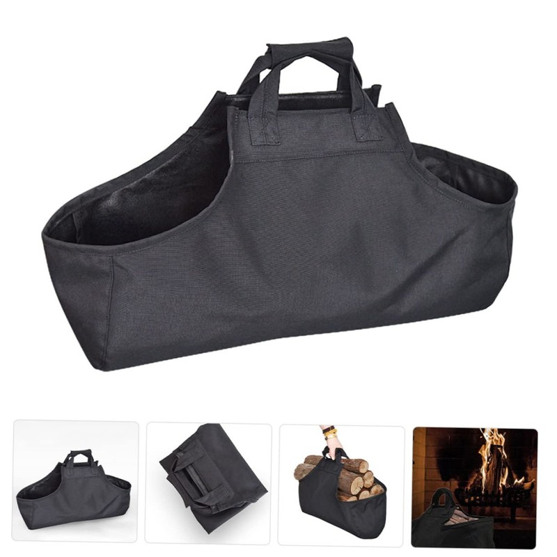 GRIRIW Firewood Storage Bag Oxford Cloth Large Capacity Logging Bag