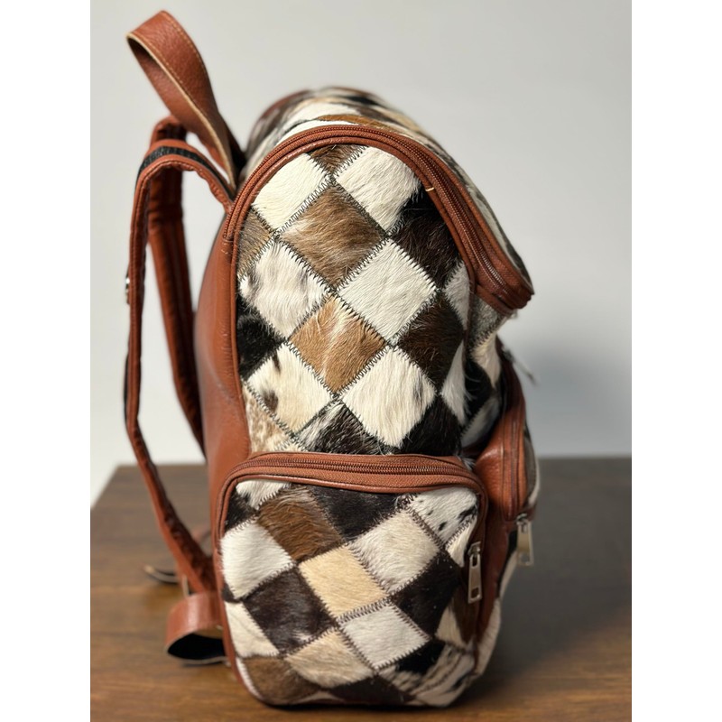 CHERISHTHELABEL Cowhide Backpack, Large Leather Diaper Bag Backpack for Women,