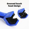 2-Pack Motorcycle Bike Chain Cleaning Brush Set (Red & Blue)