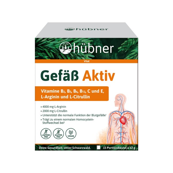 Hübner Vascular Active Food for Special Medical Purposes (Balanced Diet) For Light Hypertension, Circulation Disorders in the Early Stages of Atherosclerosis and Diabetic Circulation Disorders