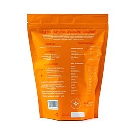Péptidos de Colágeno Hidrolizado - Suplemento Alimenticio - sin saborizante, sin gluten, sin azúcar, sin conservadores. Cont. Net. 450 g (30 porciones