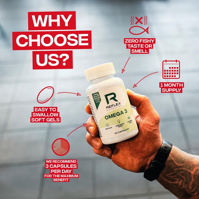 Reflex Nutrition Omega 3 - Omega 3 Capsules High Strength: