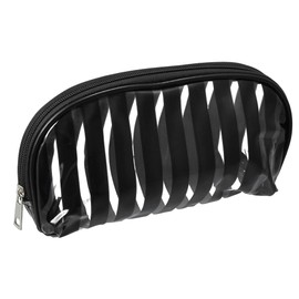 VOCOSTE Klare Kosmetiktasche, transparente Reisetasche mit Reißverschluss, für Frauen, Schwarz