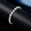 Gemsme Tennis Bracelet for Women 1 Row 18K White Gold