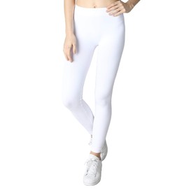 NIKIBIKI Women Seamless Base Layer Legging Tights, Made in U.S.A, One Size (White #8)