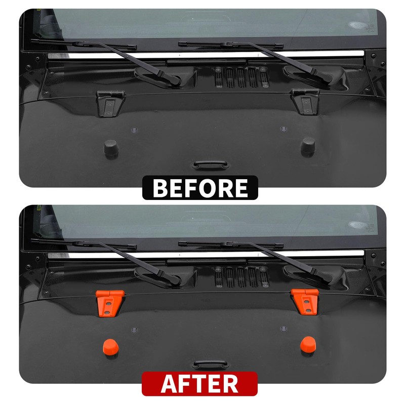 JeCar JK Hood Hinge & Bumper Stop Covers Exterior Accessories