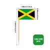 AhfuLife Pack of 200 Jamaica Toothpick Flags, Jamaica Decorative Flag,