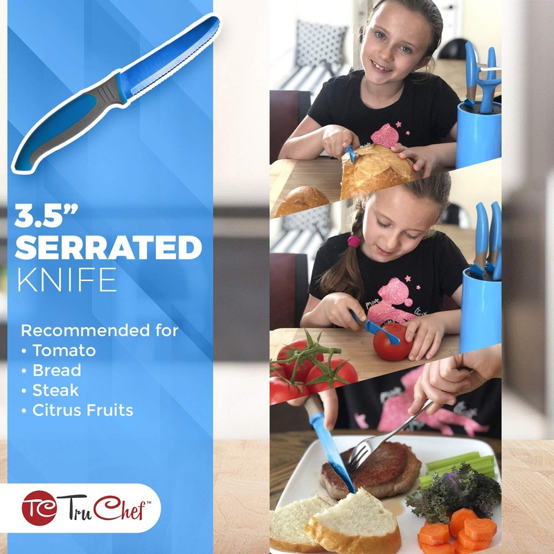TruChef 5-Piece Kids Knife Set | Real Stainless Steel Cooking