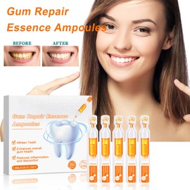 HERBENJOY Gum Repair Essence Ampoules, Gums Regrowth Serum & Whitening, Gum Protect Repair Gel for Adults, Soothes Receding Gums, Reduces Discomfort,Dental Filling Re/Pair Disposable Serum Kit,7Pcs
