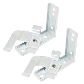 EMSea 2pcs Blinds Swivel Brackets Face Fix Metal L-Shaped Vertical Blind Brackets for 50mm Window Fixing Venetian Blind Rails Silver