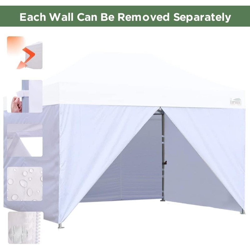 Eurmax USA Full Zippered Walls for 10x20 Easy Pop Up