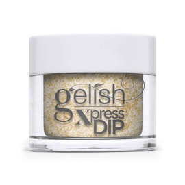 Gelish Xpress Dip Powder, All That Glitters Is Gold Long-Lasting Nails. Featuring ColorFusion Technology, Odor-Free, Vitamin-Infused Formula, and Up to 21 Days of Chip-Free Wear, 1.5 ounce
