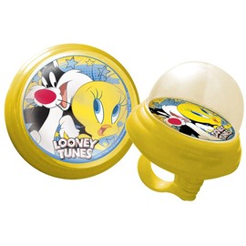 Warner Bros Squeezy Bicycle Bell Boy Child Looney Tunes Tweety Sylvester Blue Yellow Fun