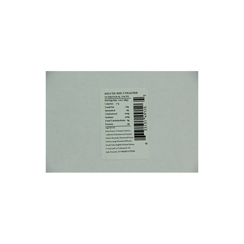 Unsalted Extra Fancy Deluxe Mixed Nuts in 16 oz Poly