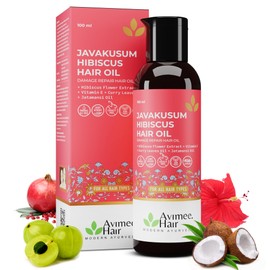 AVIMEE HERBALJavakusum Hibiscus Hair Oil | For Soft & Silky Texture | Loaded with Vitamin C, Flavonoids, Amino Acids, Mucilage Fiber, and Antioxidants | 100 mL