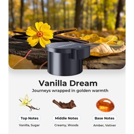 Hitolza Car Air Freshener Refill - Pack of 2, Can be Used for 4~6 Months - Made with Natural Plant Extracts - Vanilla Dream