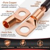 200pcs Battery Cable Ends, Copper Wire Lugs AWG 2 4
