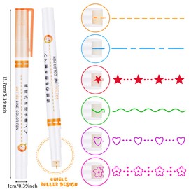 OFFCUP Curve Highlighter, 12 Piece Highlighter Set, Tip Pens with Various Shapes, Highlighter Pen, Mildliner Brush, for Scrapbook, Journaling, Notes, Planner, Calendar, Office