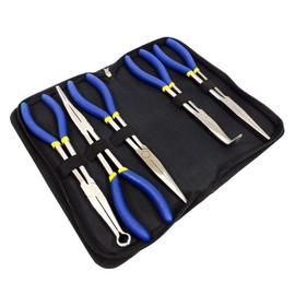 11” Long Needle Nose Pliers Set 5-Piece Plier Kit (Storage Bag Included)